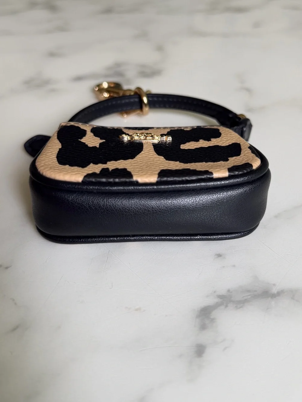 Coach Mini Nolita Bag Charm With Leopard Print CX073 Key Chain
